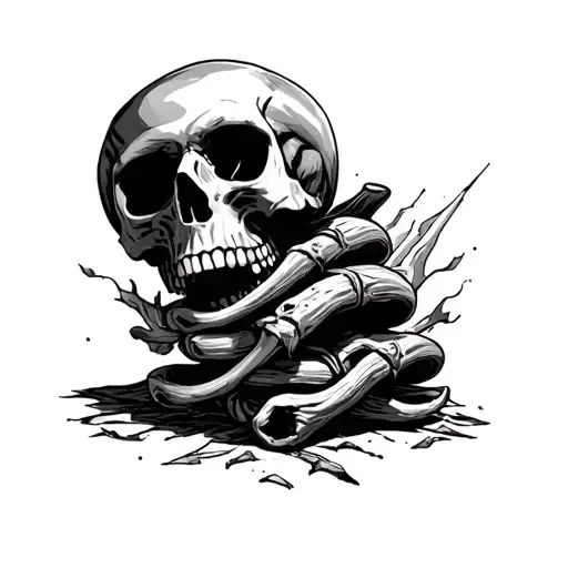 Stack Or Starve With Skull Underneath