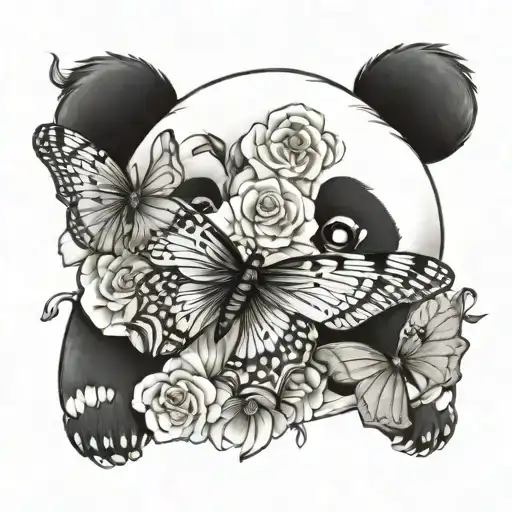 Ana Name Panda Butterfly