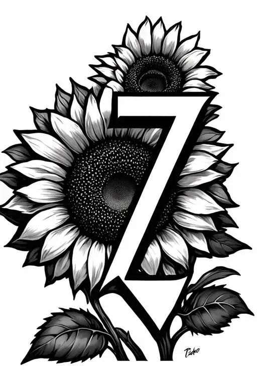 Sunflower In A Cross With A Hidden Z Character