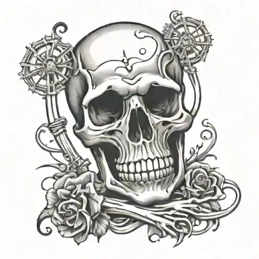 Skeleton With Hope Symbol