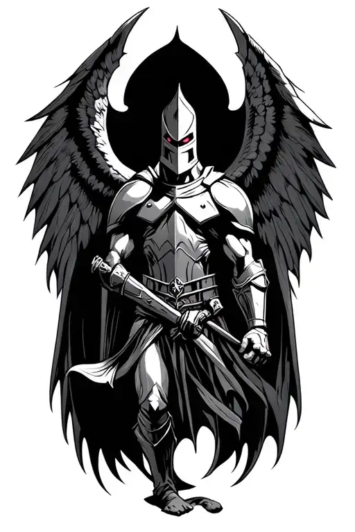 Crusader With Evil Wings