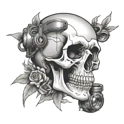 Skull With Night Vision