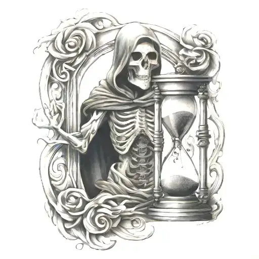 Death Holding Hourglass