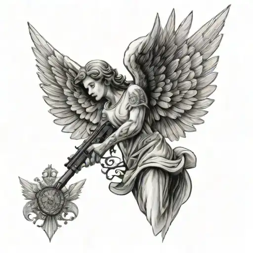 Angel With A Beretta In Each Hand