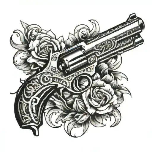 The Word Bigscar Graphitically Designed Gun