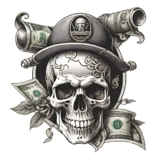 Skull And Money