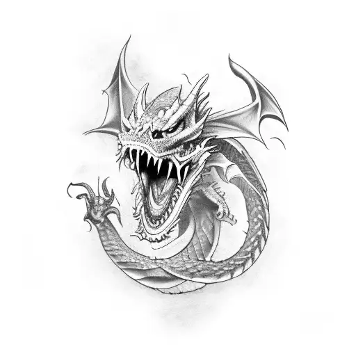 Dragon With A Skull Instead Of Normal Head