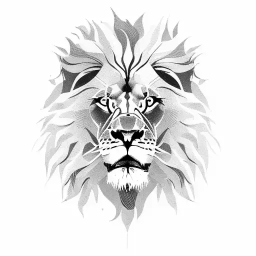 Lion Roaring In Jungle