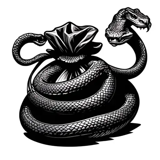 Snake Shaped Into Money Bag