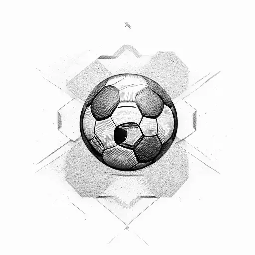 A Web Design-inspired Tattoo Featuring A Soccer Pitch As The Background