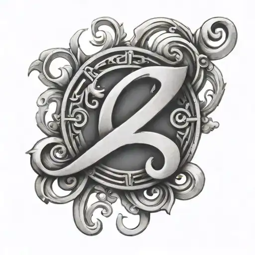 Roman Number 4-29 With Initals J F And Infinity Symbol