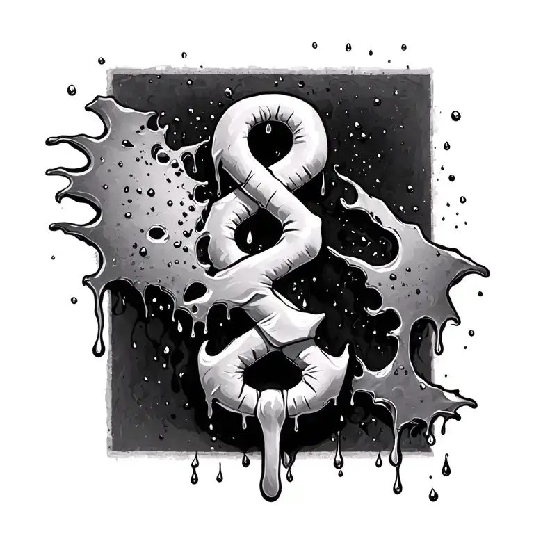 Sexual Assault Symbol With Water Marks Like Tears Have Fallen On It And Blurred Certain Areas