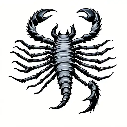 Scorpio In Big Flowy Cursive Writing