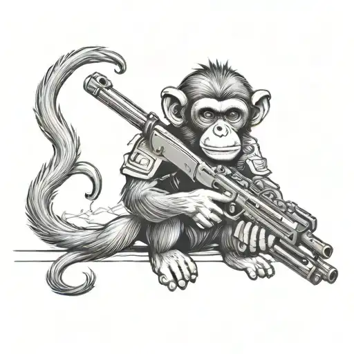 Monkey With Gun
