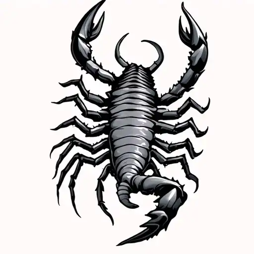 Scorpio In Big Flowy Cursive Writing