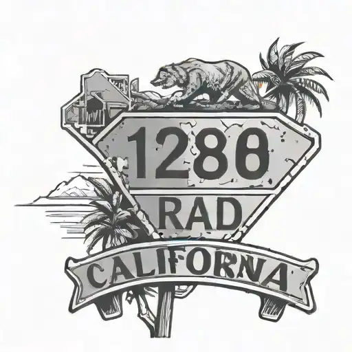 128 California Road Sign