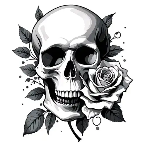 Skull And Rose