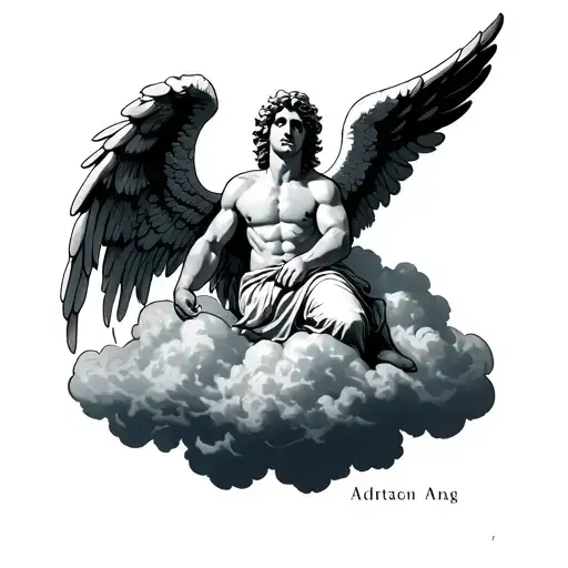 Make A Guy Angel With The Name Angel On A Cloud