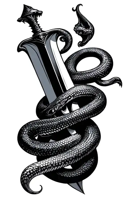 Dagger With Snake Wrapped