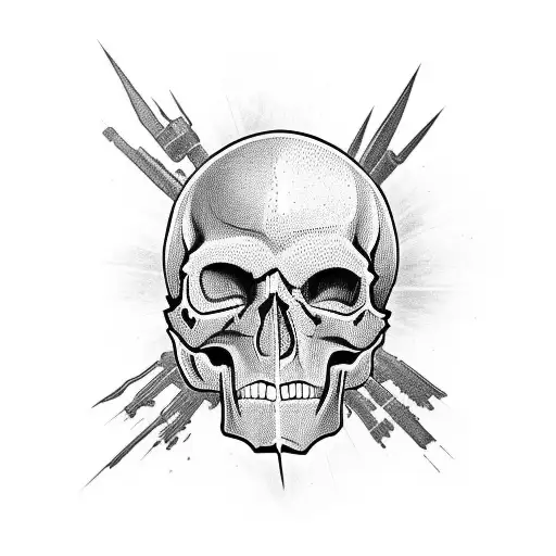 A Skull Wearing A My Chemical Romance T-shirt