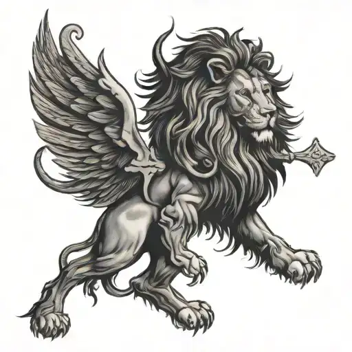 Normandy Lion And Occitan Cross