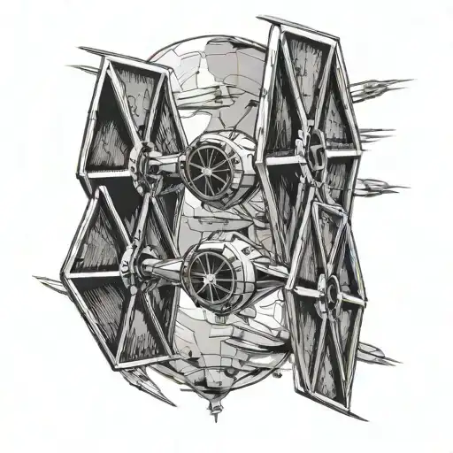 Tie Fighter Shooting At X Wing