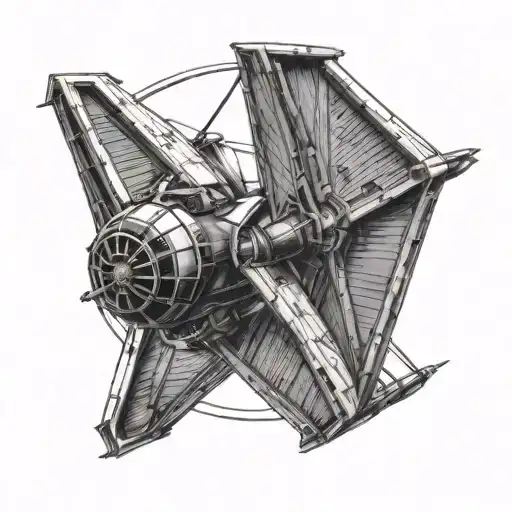 Tie Fighter Shooting At X Wing