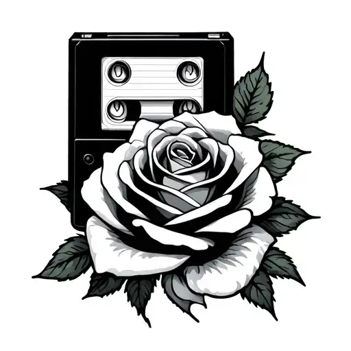 Vhs Tape With A Rose
