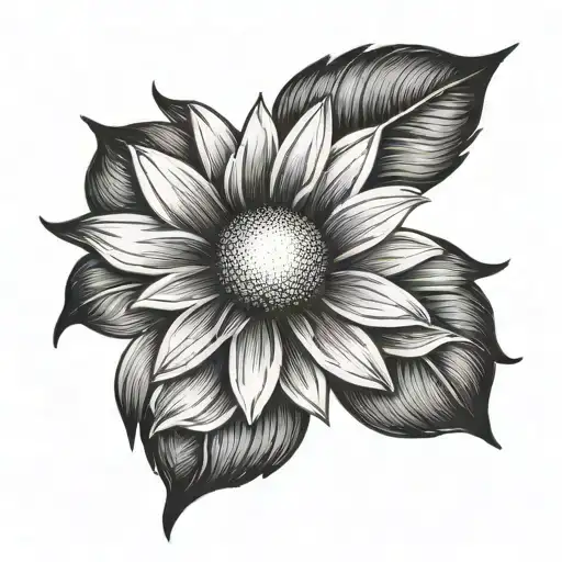 Sun With A Daisy Flower