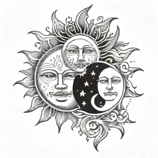 Sun And Moon With Another Sun