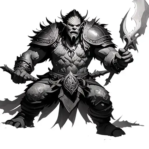 World Of Warcraft Orc Shaman In Skyshatter Gear Fighting Human Warrior In Vengful Gladiator Gear