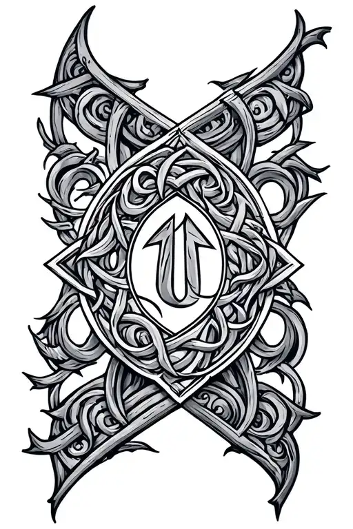 Norse Rune For Grandchildren Tattoo Depicting