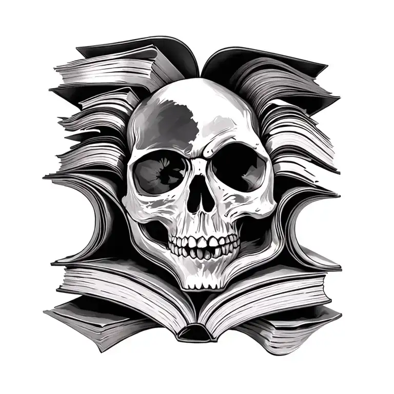 Skull Made Out Of Books