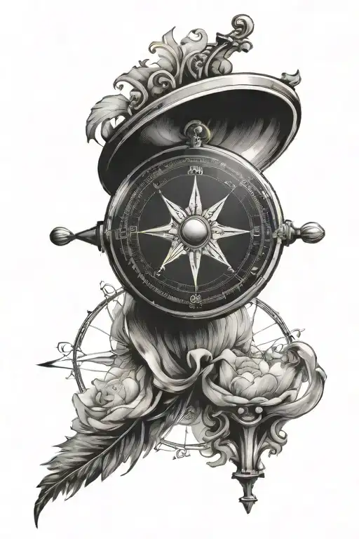 Old Fashioned Compass Minimalist