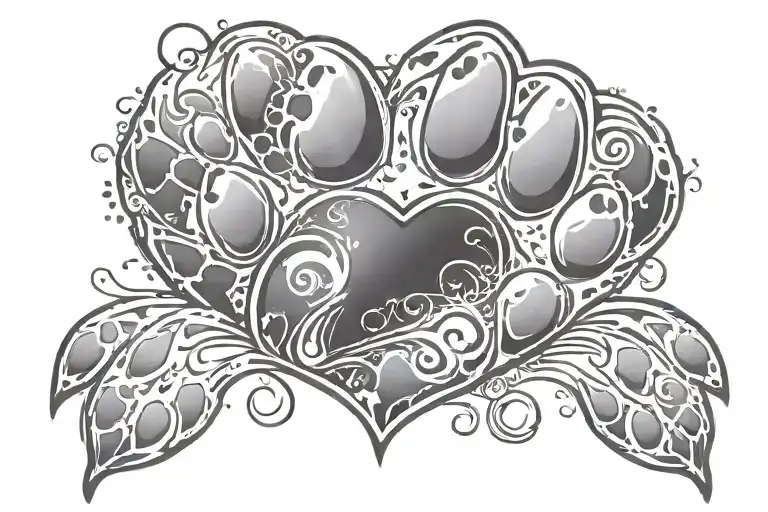Dog Paw With Heart
