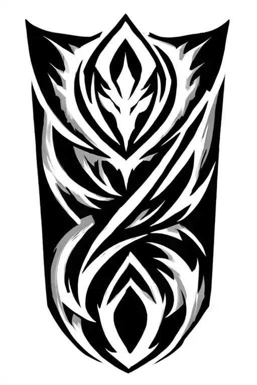 Dungeons And Dragons Paladin Symbol Tribal Tattoo