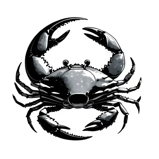 Crescent Moon Fleur De Li And Crab