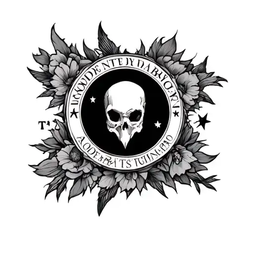 Dark Academia Aesthetic Tattoo Featuring Iconic Symbols