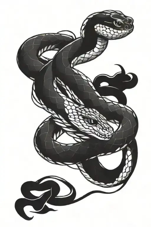 Snake Wrapping Around The Arm