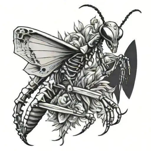 Skeleton Praying Mantis