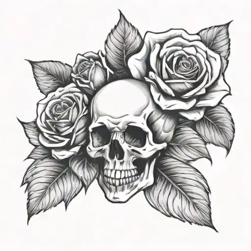 Skull And Rose