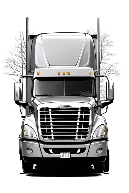 Freightliner Cascadia Over The Road Trucking With Trailer