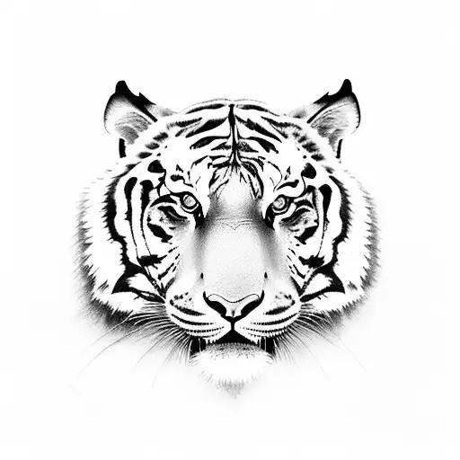 A Serene Tiger Meditating With Music Notes Surrounding It