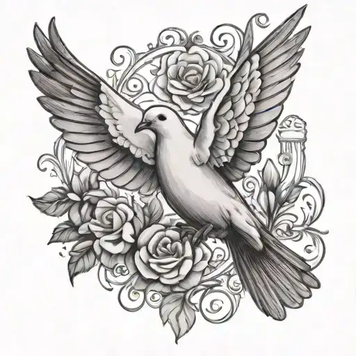 Dove Hand Tatto Design