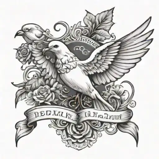 Dove With Verse Written