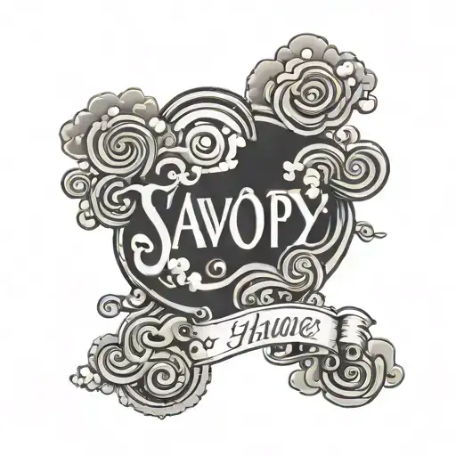 Names In Cloud Background