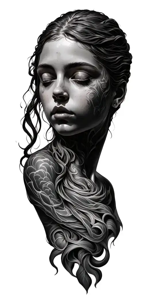 Human Statue Ocean Bed