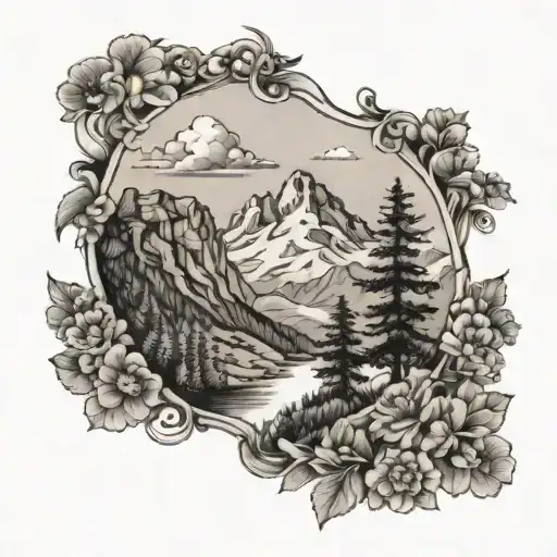 Small Andes Mountain Scene Forearm