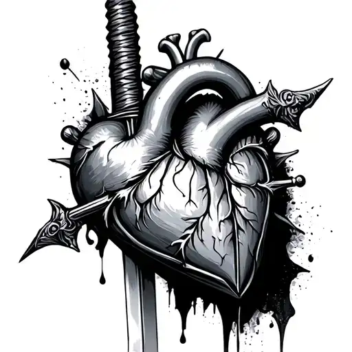 Heart With Sword Piercing