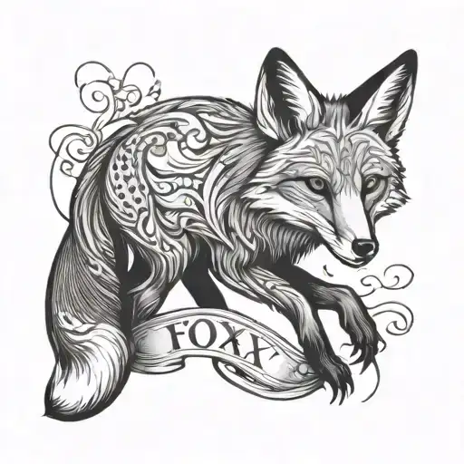 Fox Full Body With Name Steffan